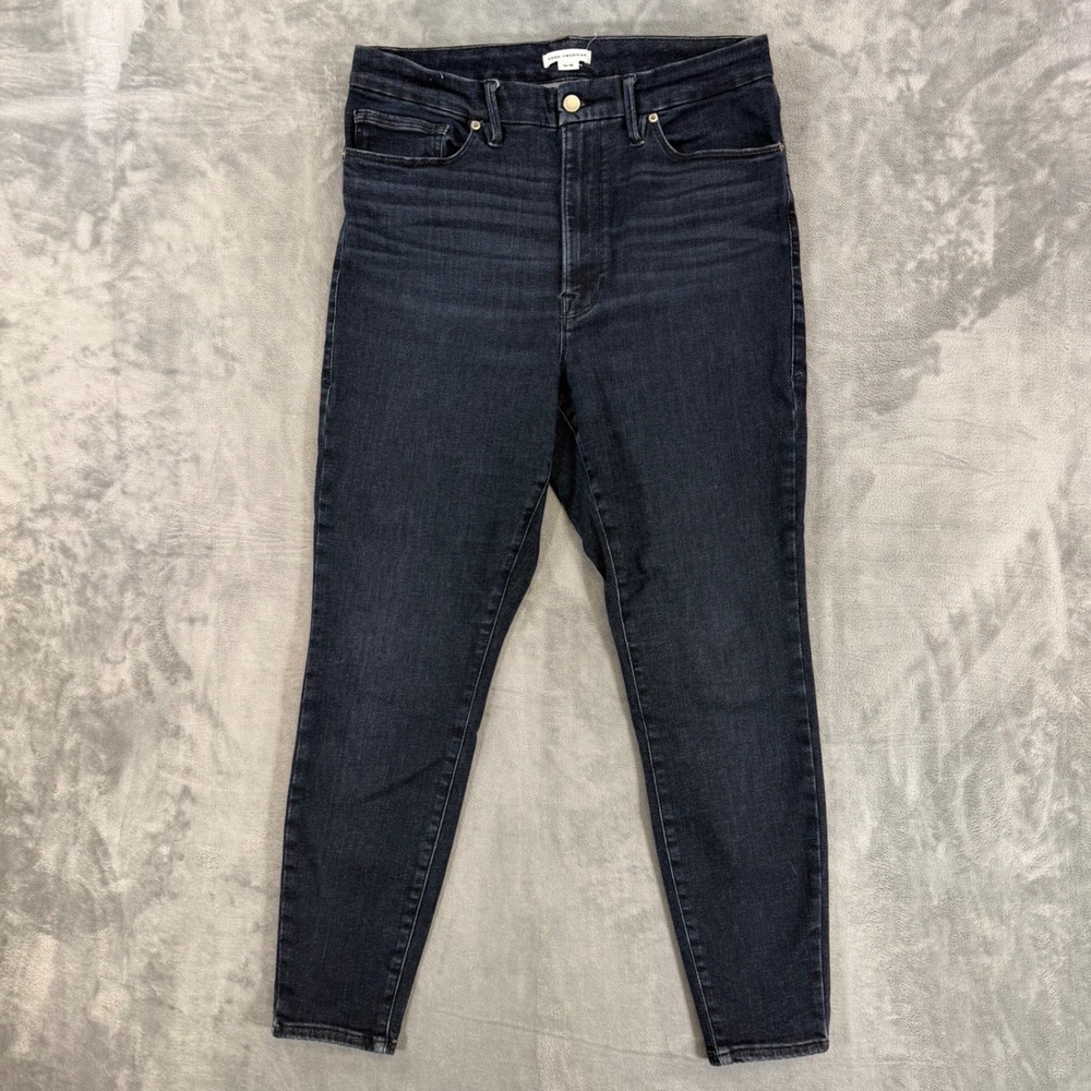 Good American Always Fits Good Waist Skinny Jeans Size 14-18 Blue Dark Wash